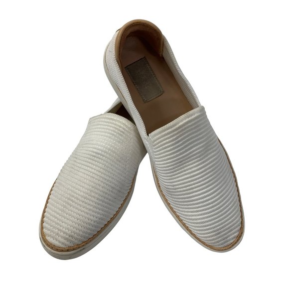 Ugg womens Sz 8 sneaker Slip on Sammy Alameda White Flats Shoes Stretch 6570 GUC - Picture 10 of 11